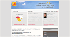 Desktop Screenshot of praevention-kirche.de